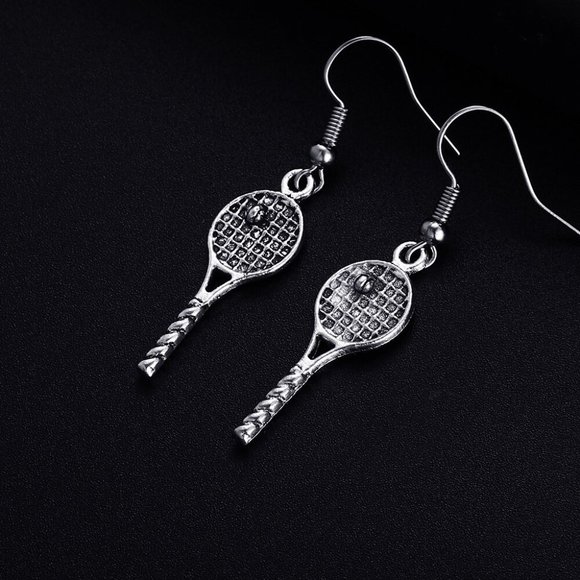 Trendy Vintage Tennis Rackets Shape Dangle Earrings for Woman K470